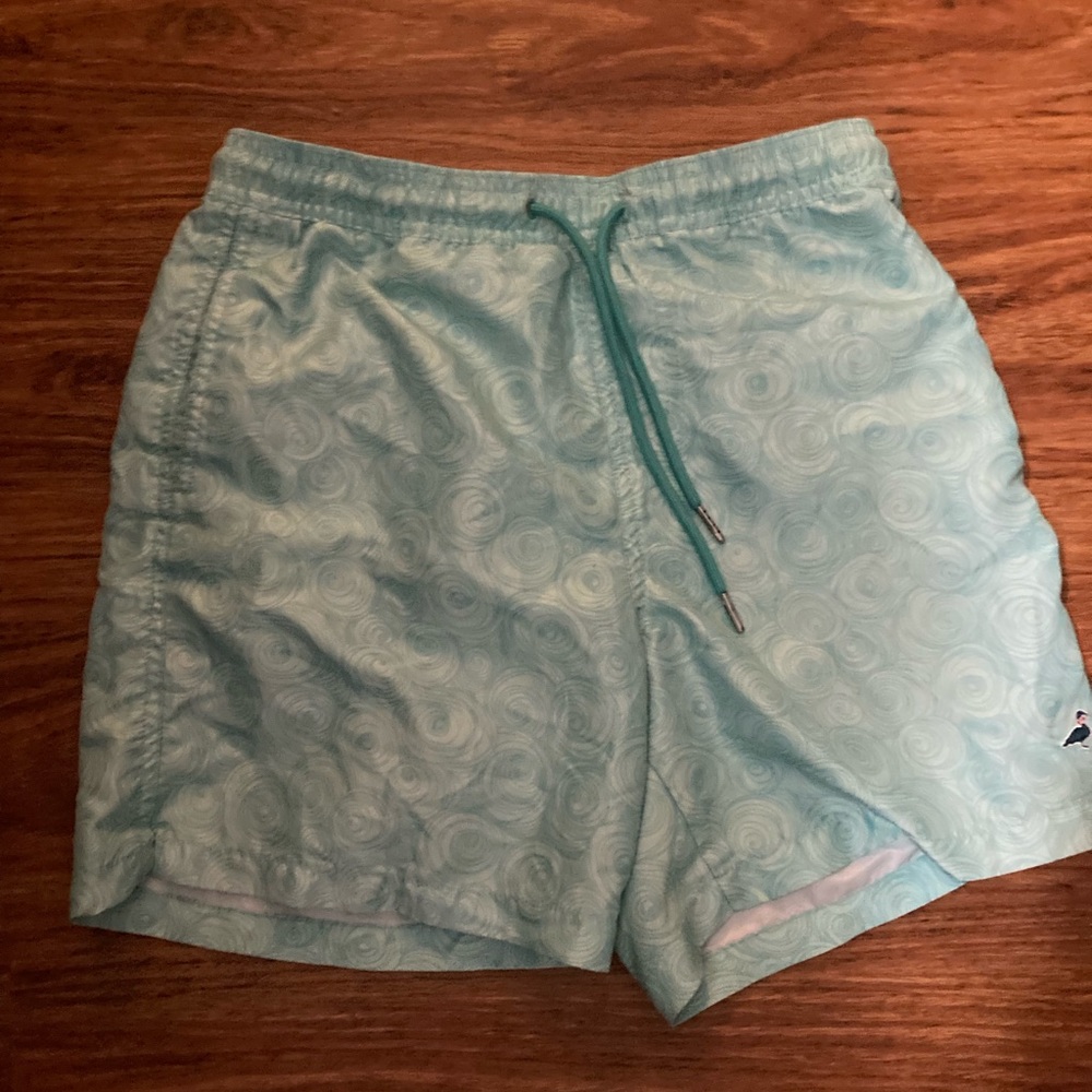Aqua Patterned Men's Shorts